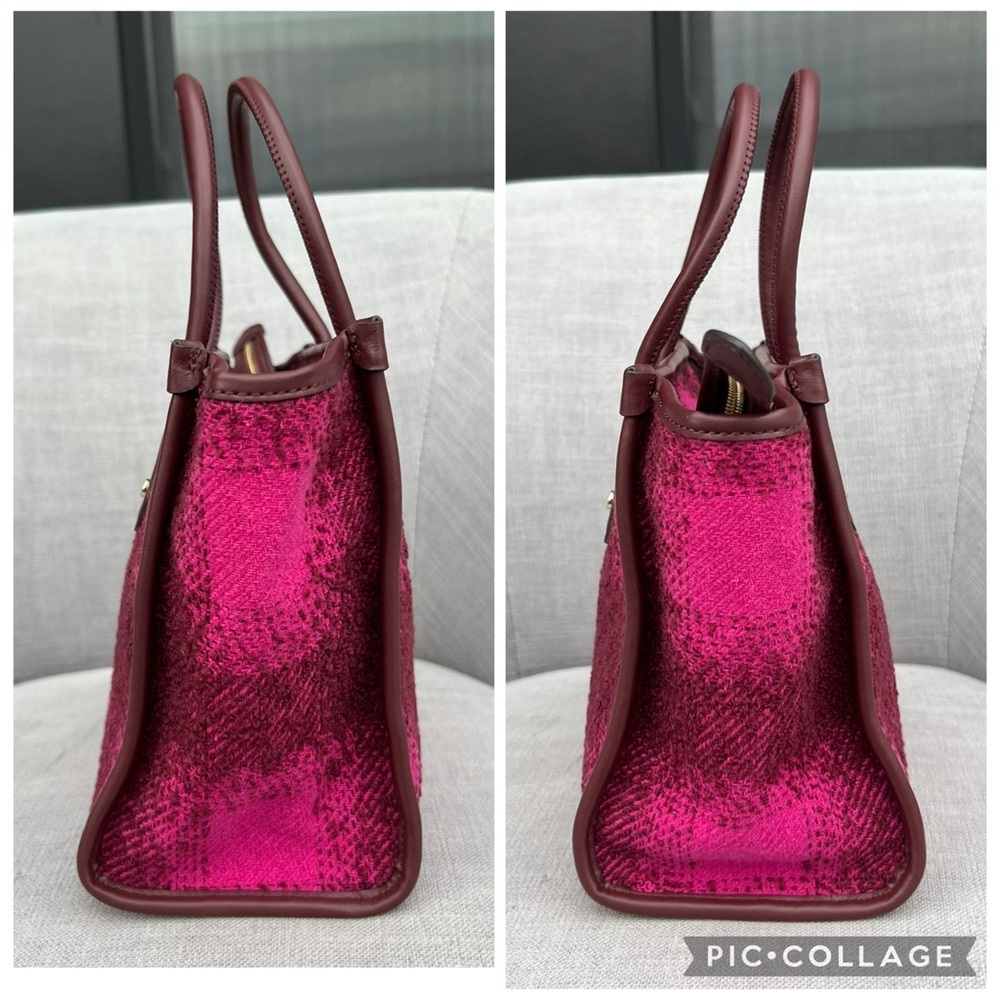 NWOT Kate Spade Tweed Plaid Hand Or Shoulder Bag - Picture 3 of 8